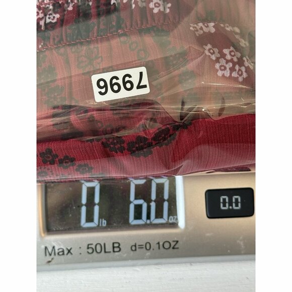 Abercrombie & Fitch Women Paisley Smocked Dress Size S Red Boho Chic Romantic - Picture 13 of 13